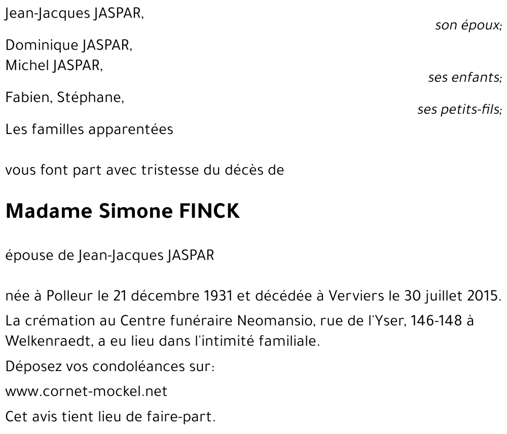 Simone FINCK