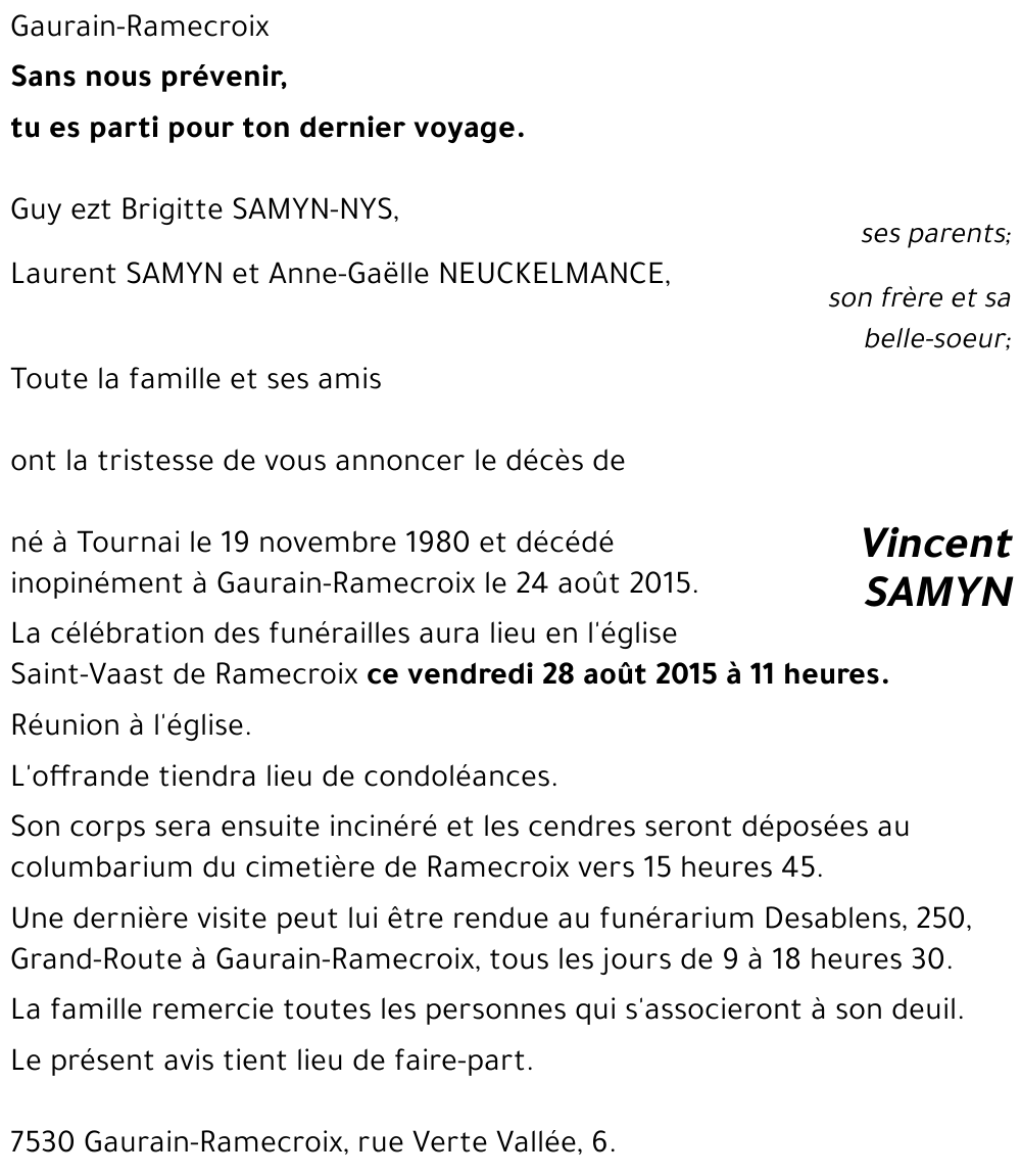 Vincent SAMYN
