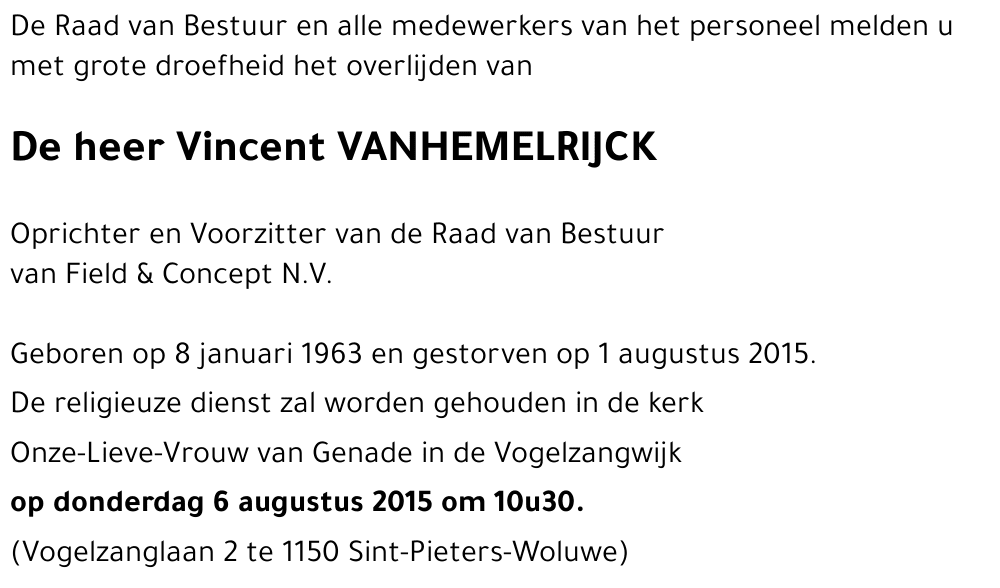 Vincent VANHEMELRIJCK