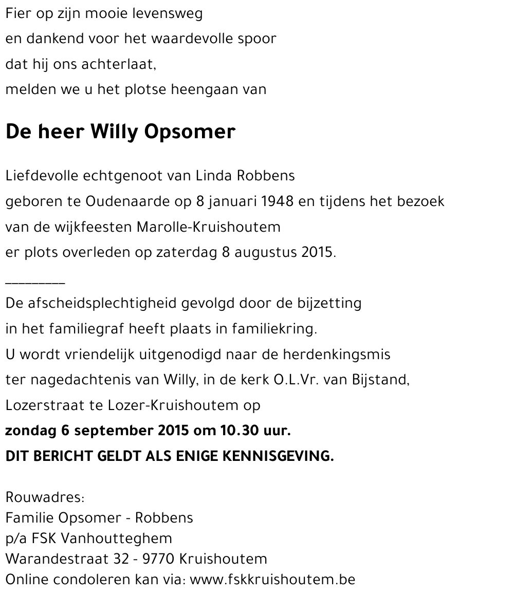 Willy Opsomer