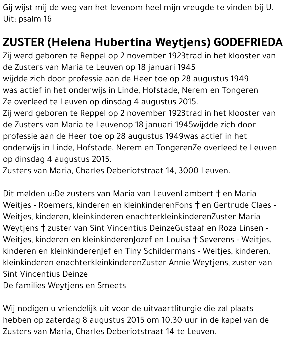 Zuster Godefrieda