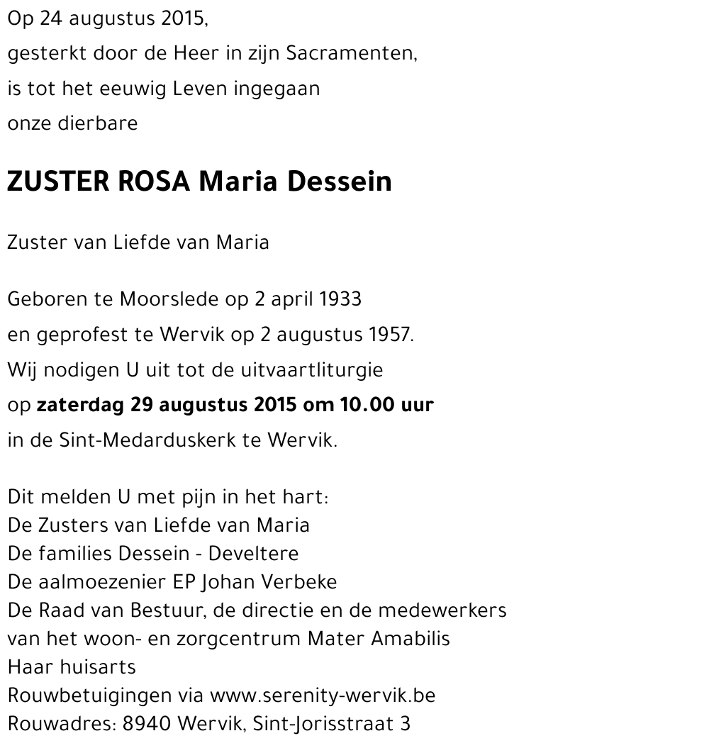 ZUSTER ROSA