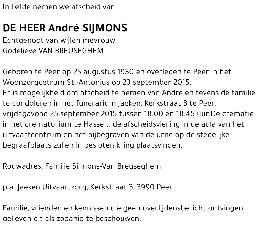André SIJMONS