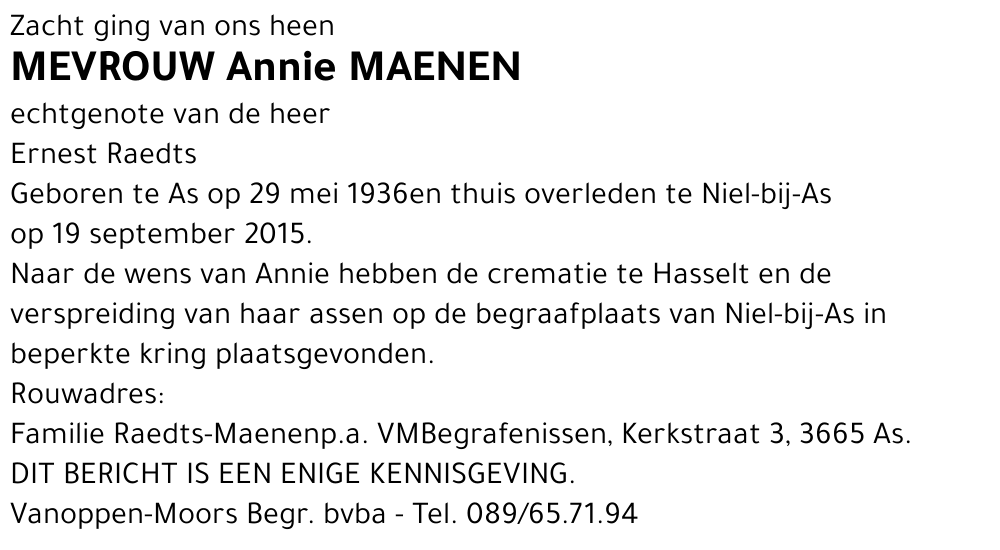 Annie Maenen