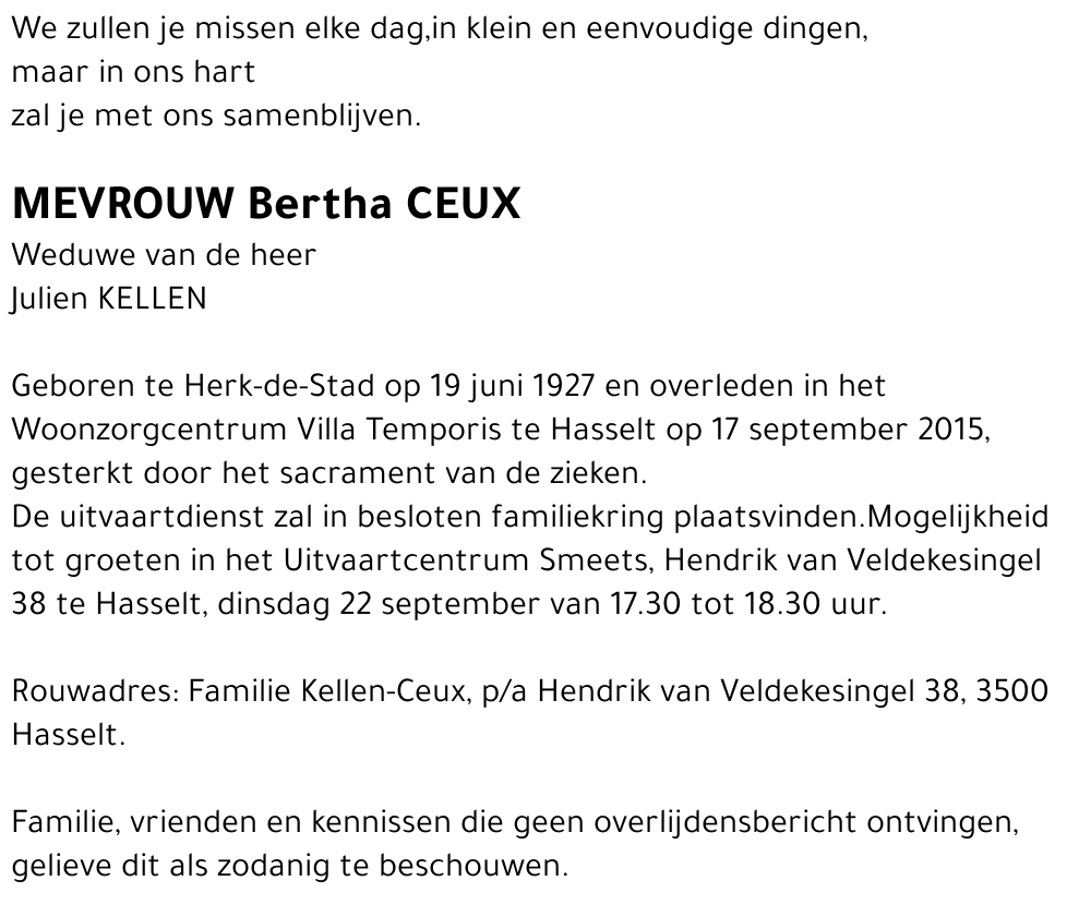 Bertha Ceux