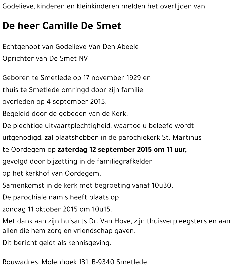 Camille De Smet