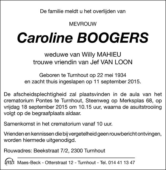 Caroline Boogers