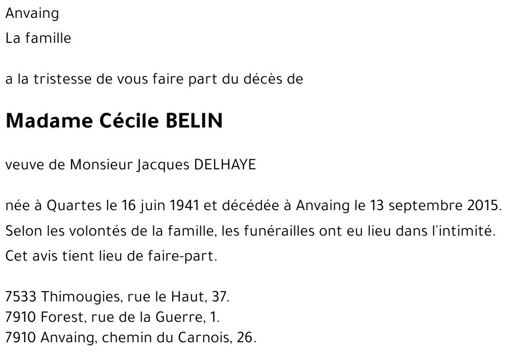 Cécile BELIN
