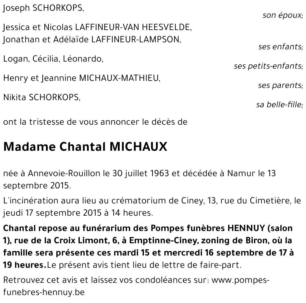Chantal MICHAUX