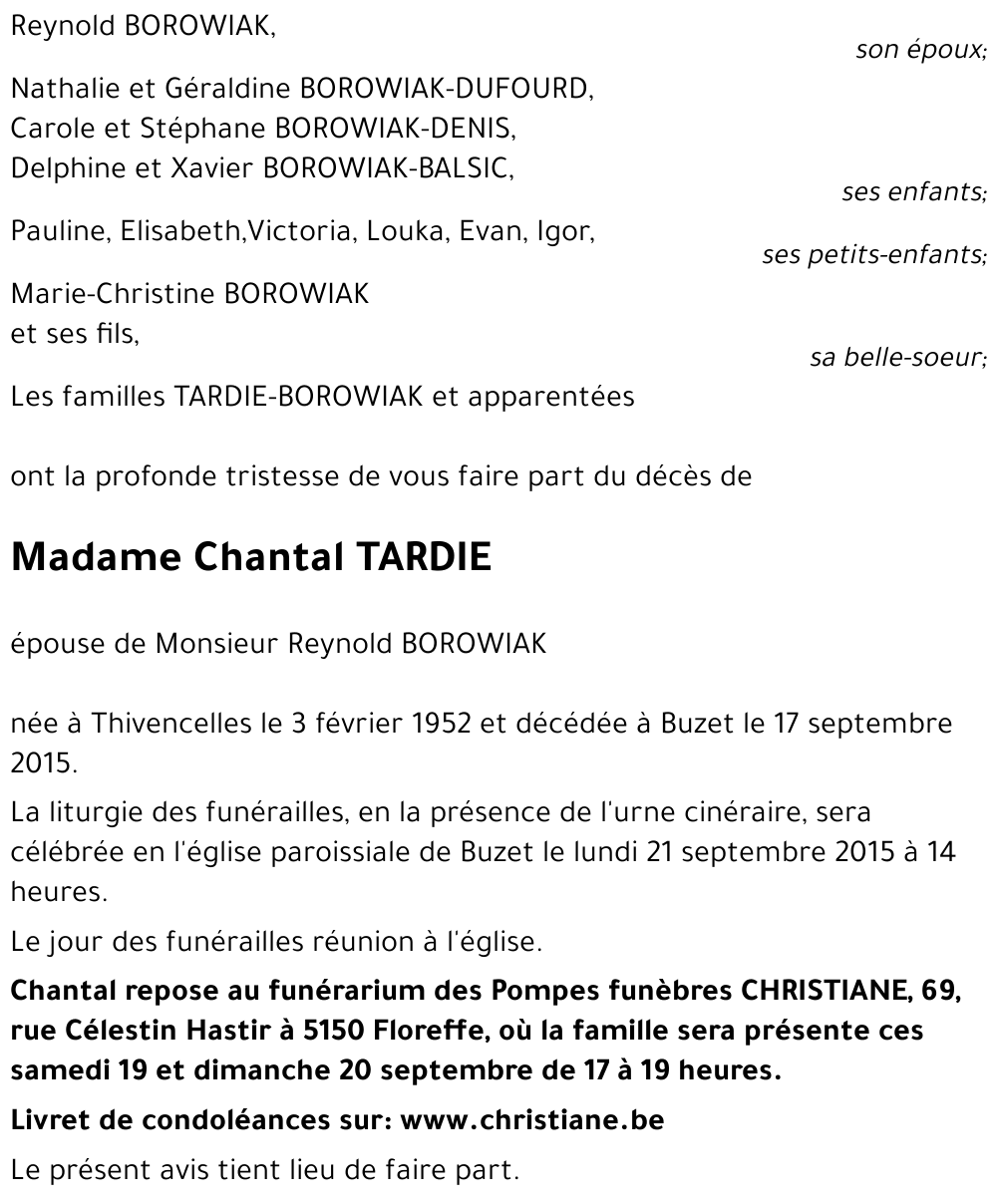 Chantal TARDIE