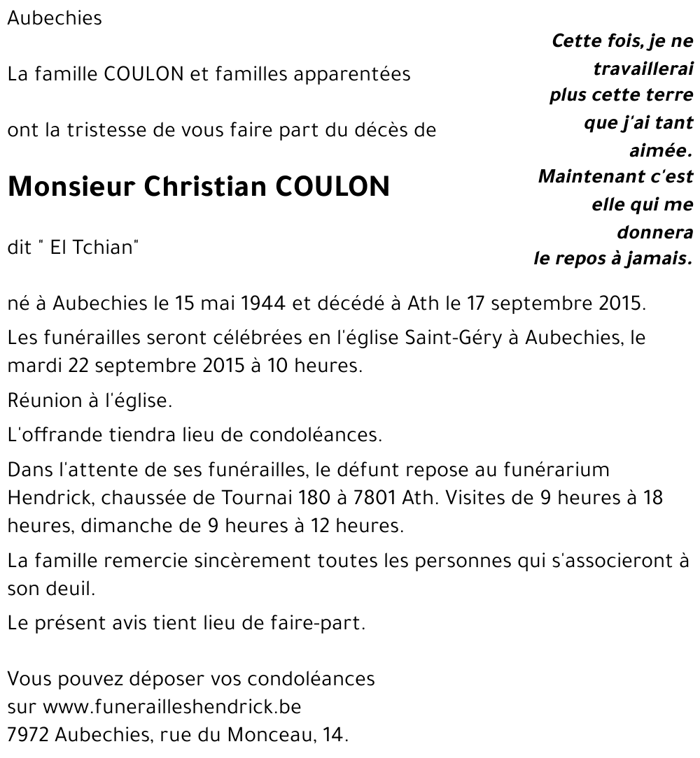 Christian COULON