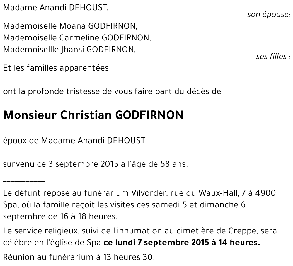 Christian GODFIRNON