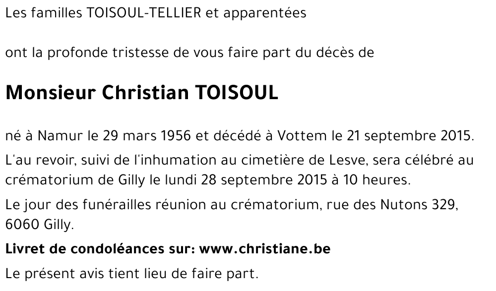 Christian TOISOUL