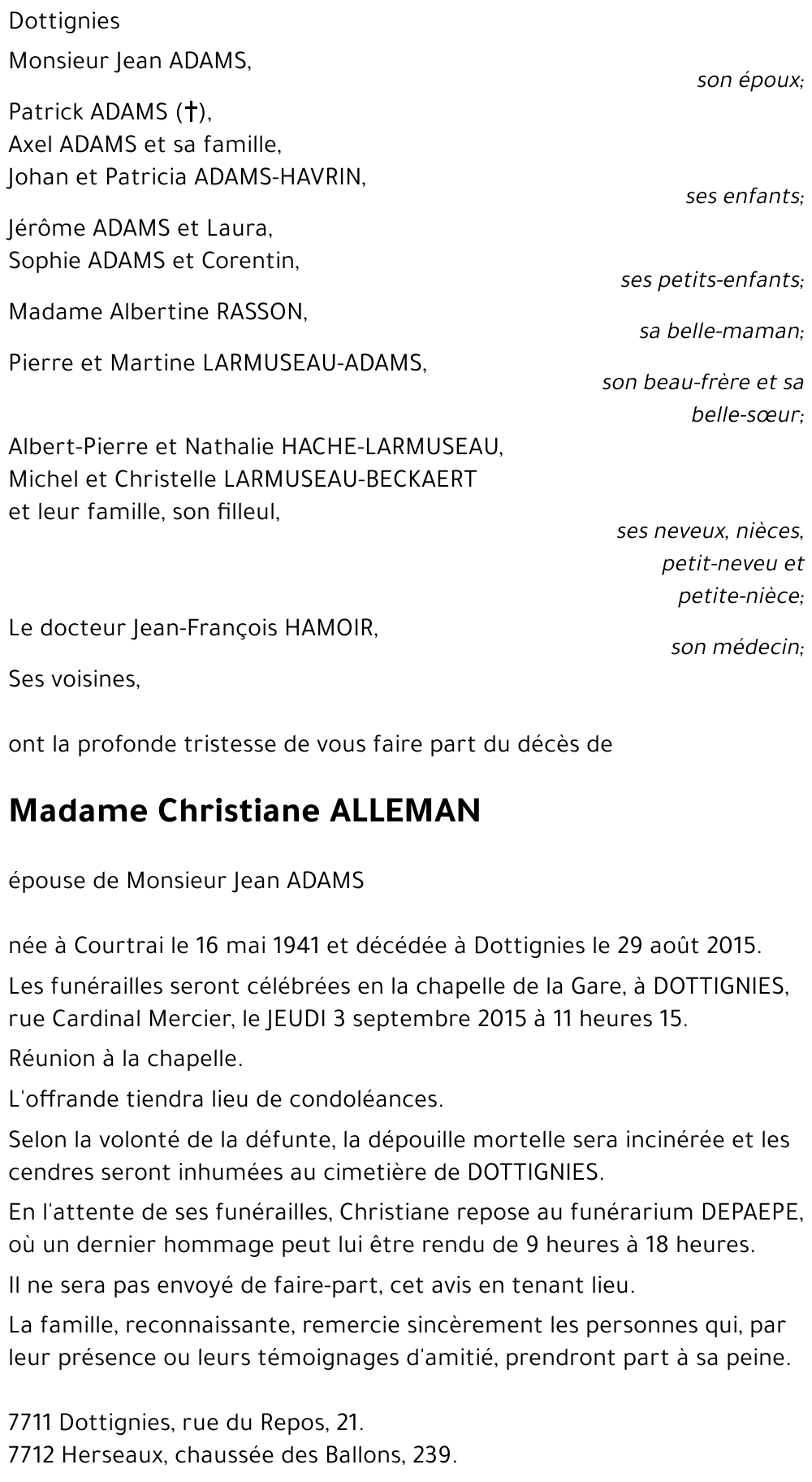 Christiane ALLEMAN