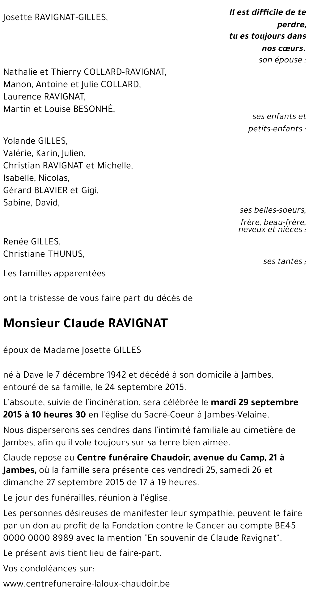 Claude RAVIGNAT