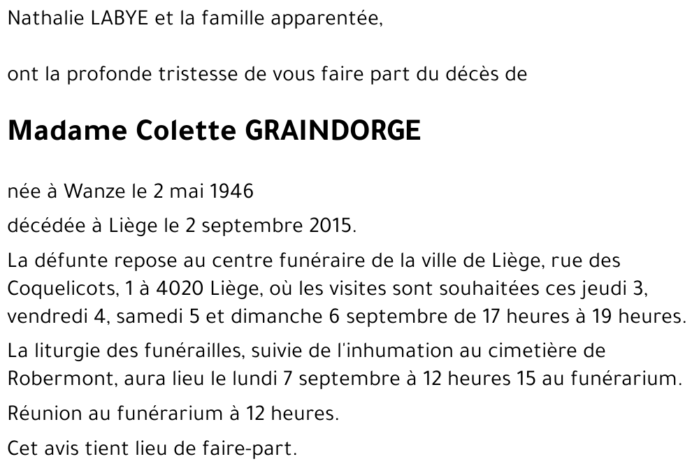 Colette GRAINDORGE