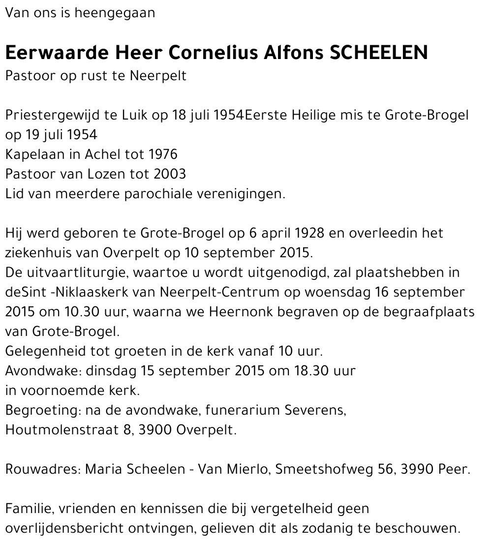 Cornelius Alfons Scheelen