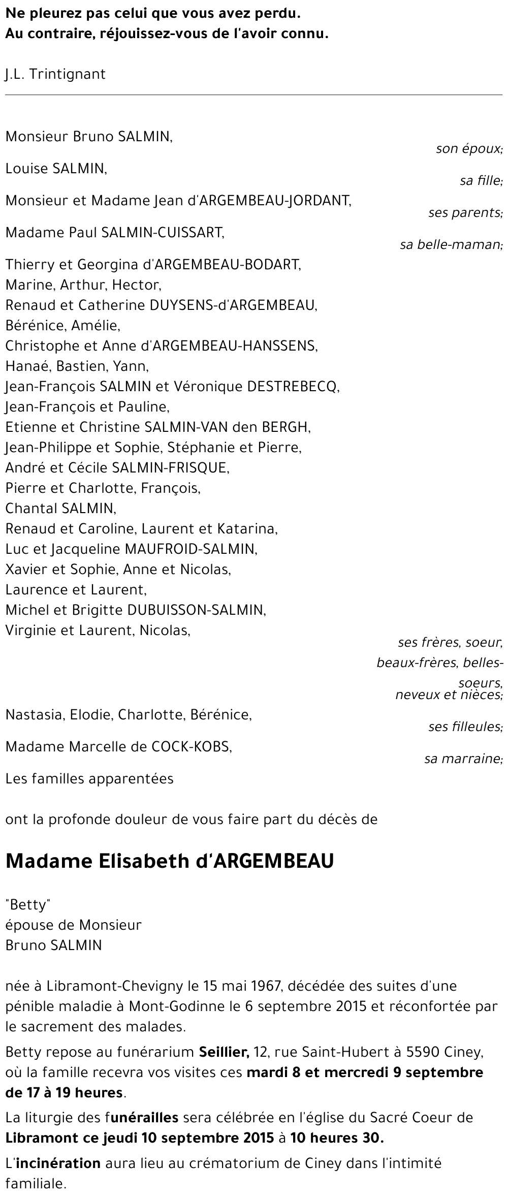 Elisabeth d'ARGEMBEAU