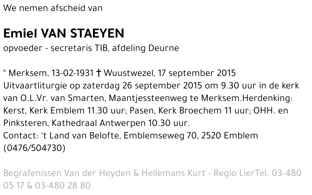 Emiel Van Staeyen