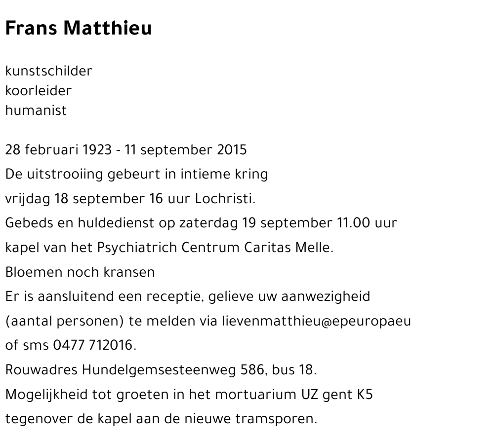 Frans Matthieu