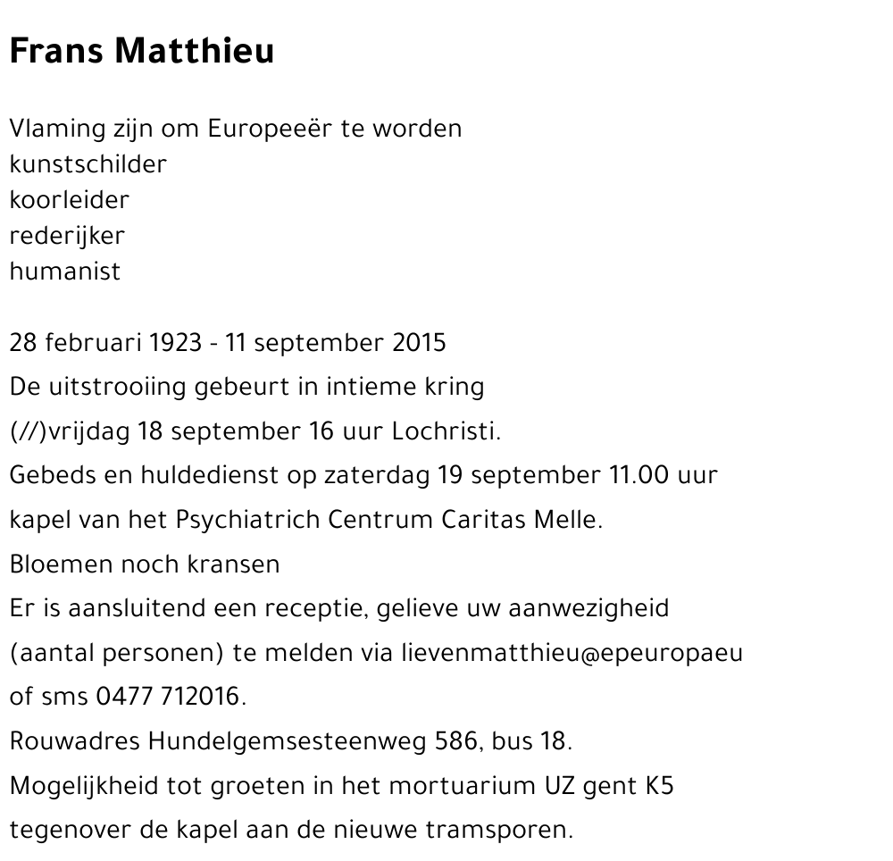 Frans Matthieu