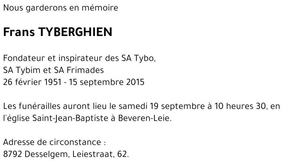 Frans TYBERGHIEN