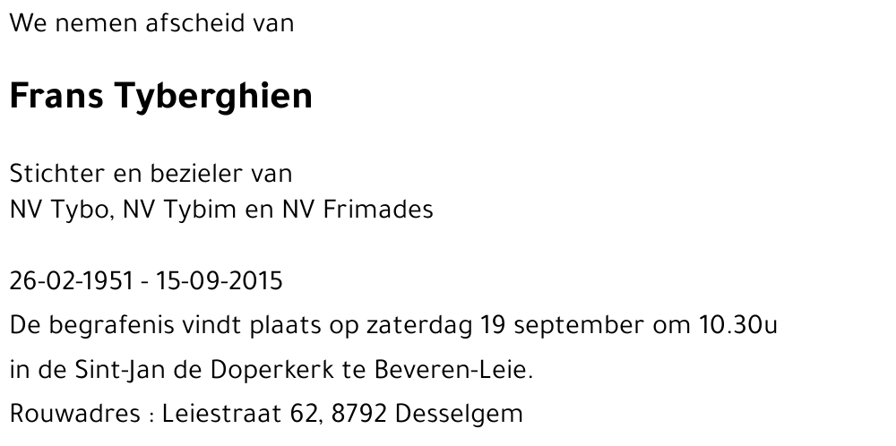 Frans TYBERGHIEN