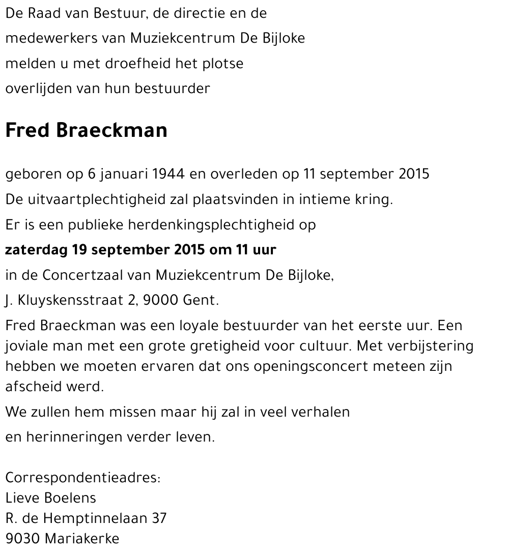 Fred Braeckman