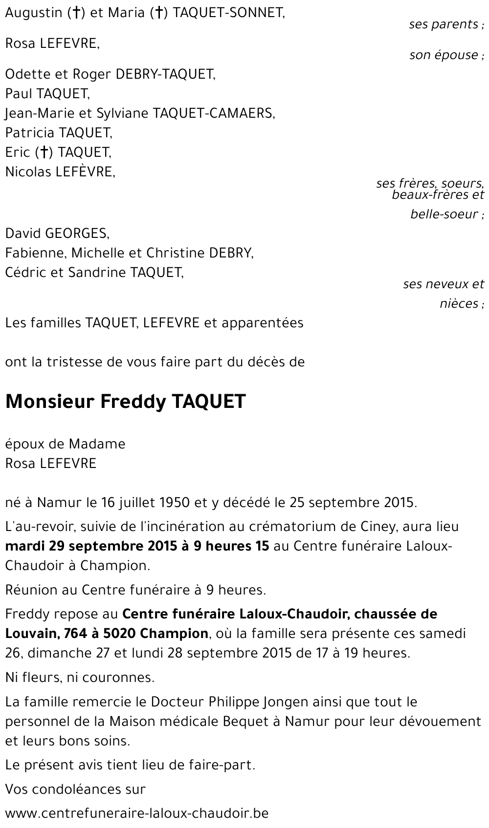 Freddy TAQUET