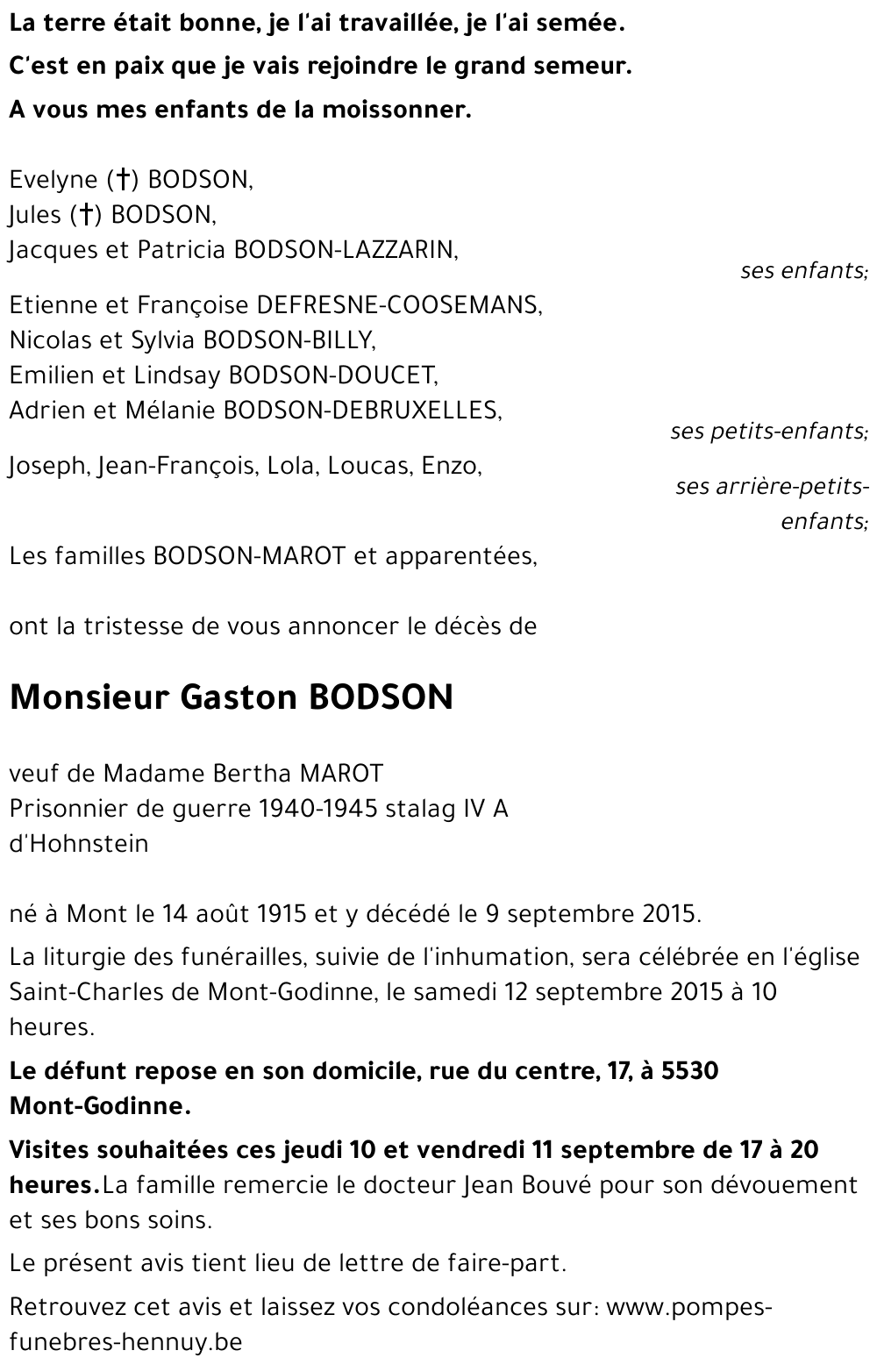 Gaston BODSON