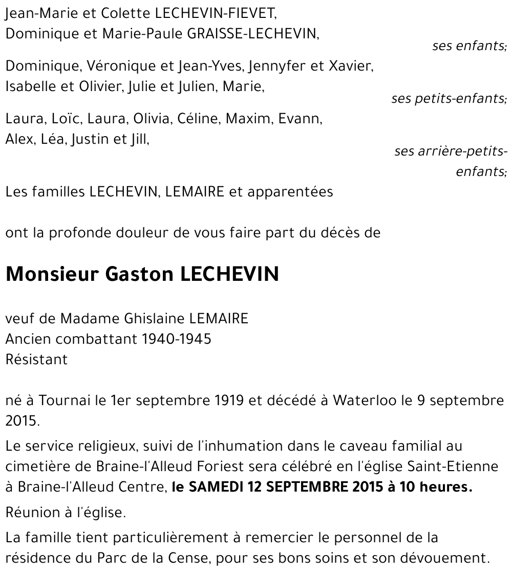 Gaston LECHEVIN