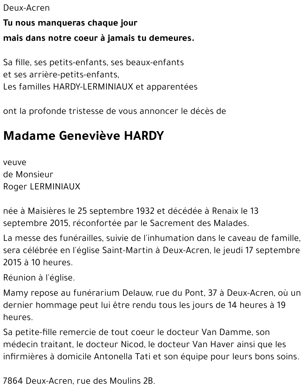 Geneviève HARDY