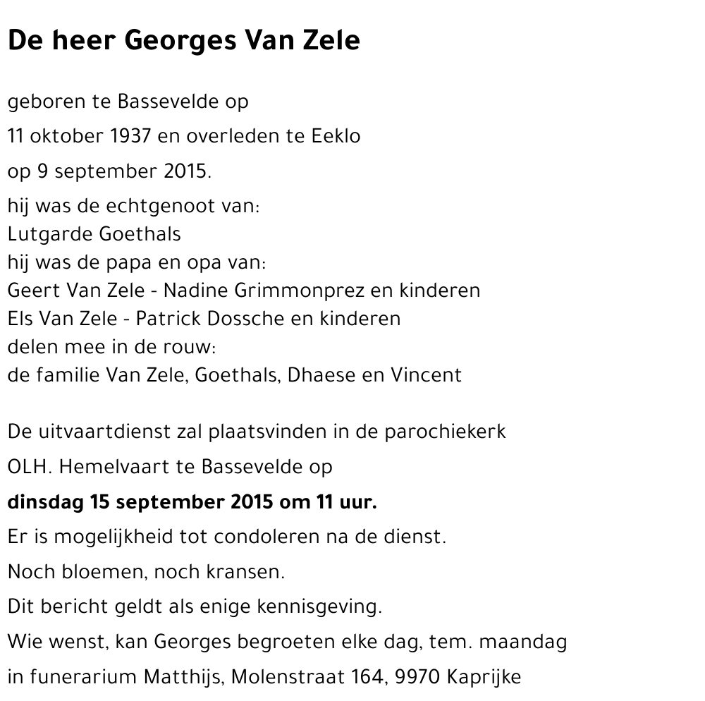 Georges Van Zele