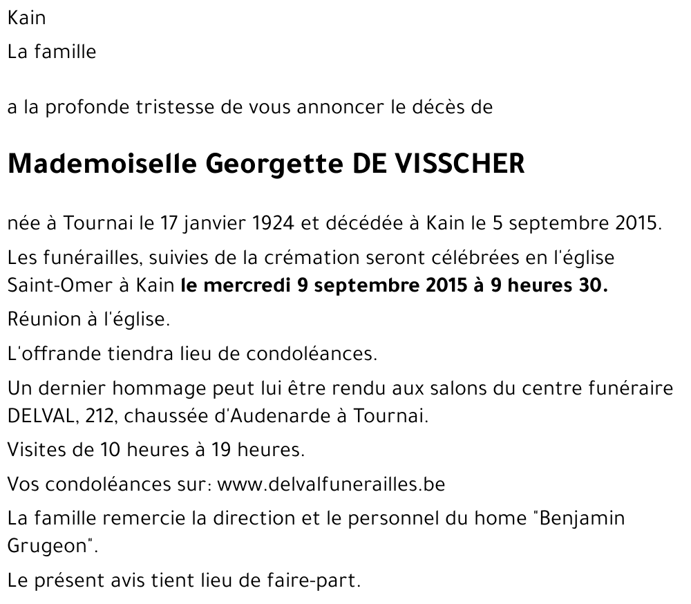 Georgette DE VISSCHER