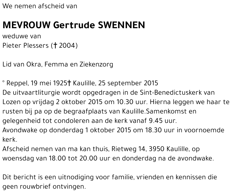 Gertrude Swennen