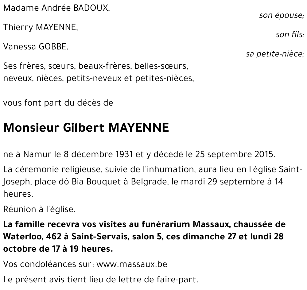 Gilbert MAYENNE