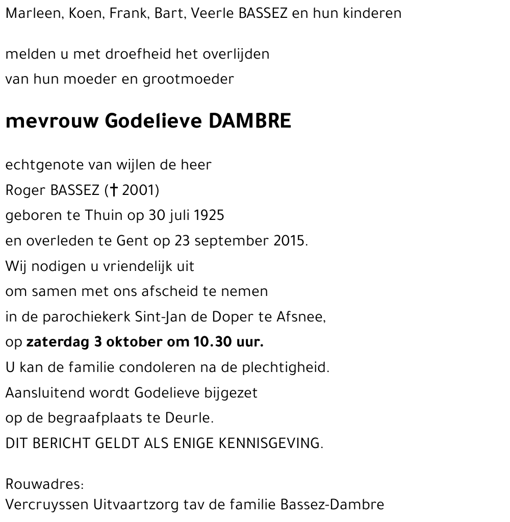 Godelieve DAMBRE