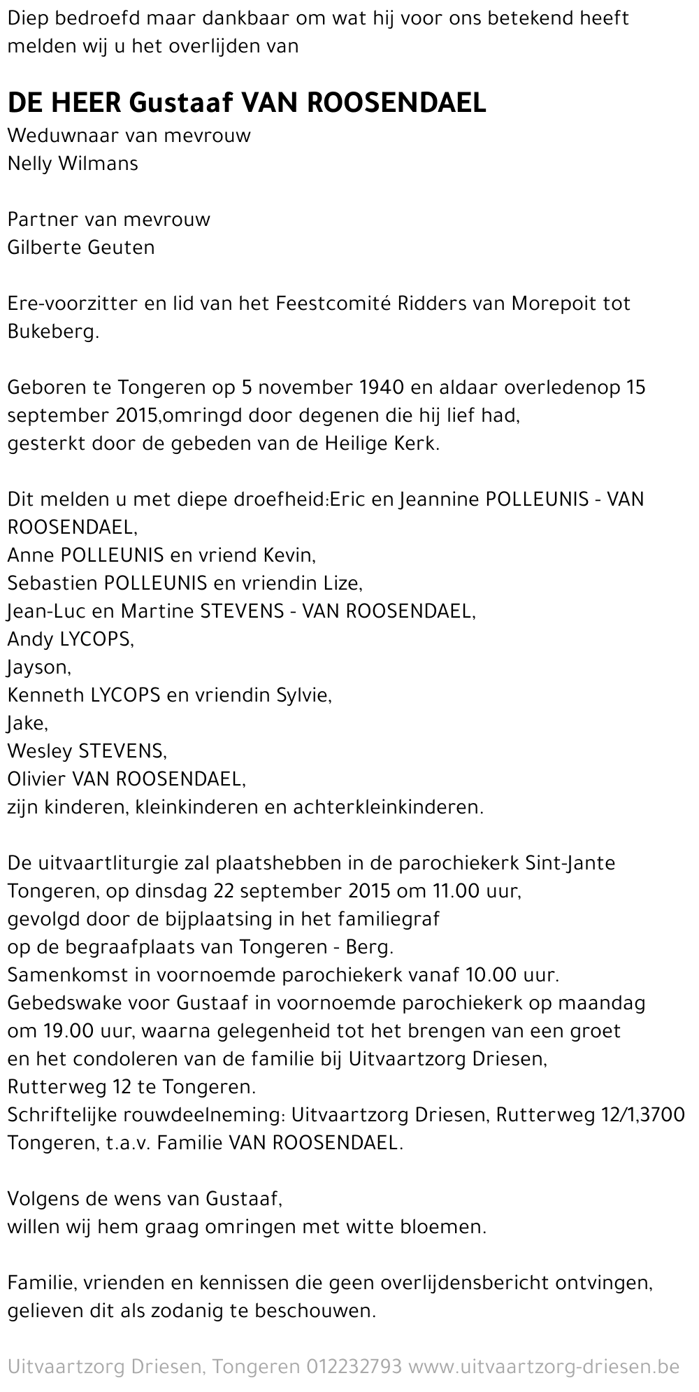 Gustaaf Van Roosendael