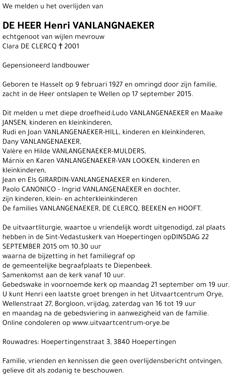 Henri Vanlangenaeker