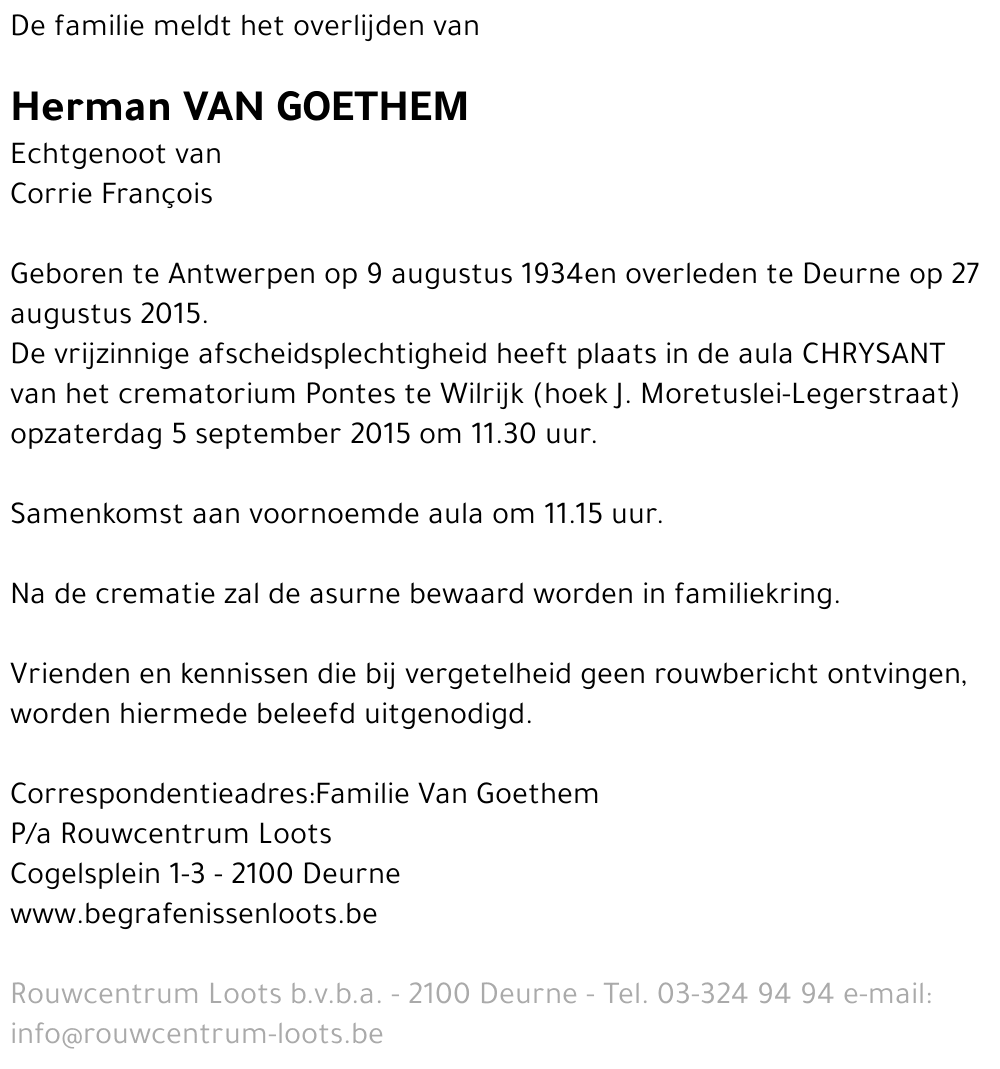 Herman Van Goethem