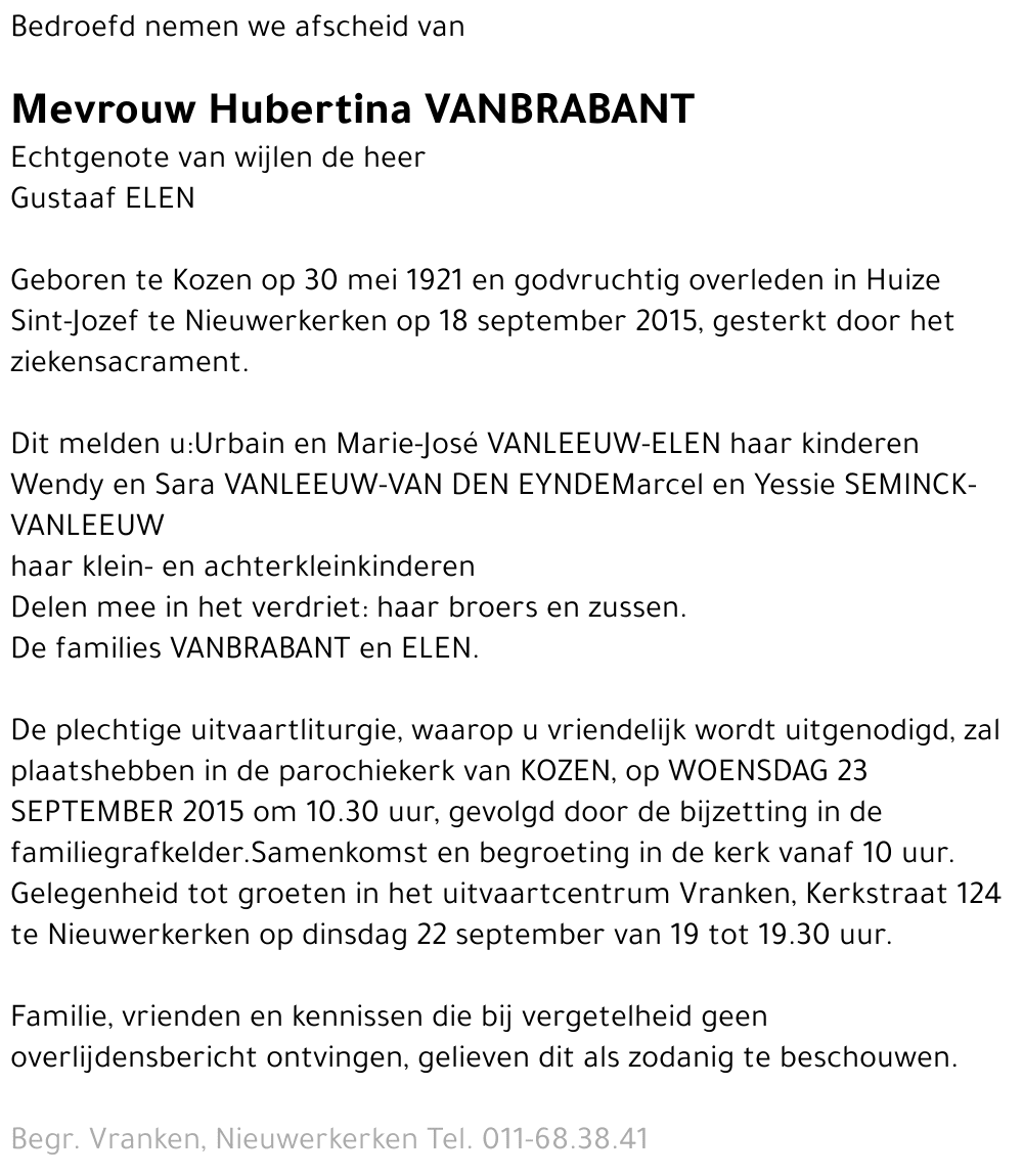 Hubertina Vanbrabant