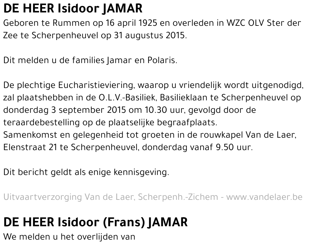 Isidoor Frans Jamar