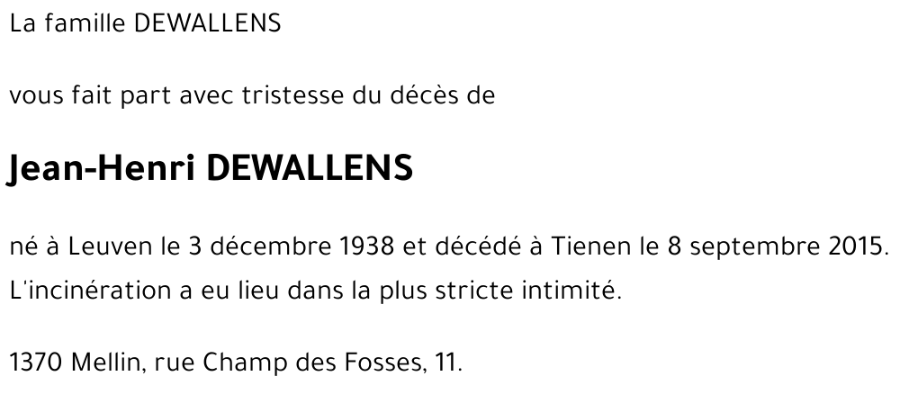 Jean-Henri DEWALLENS