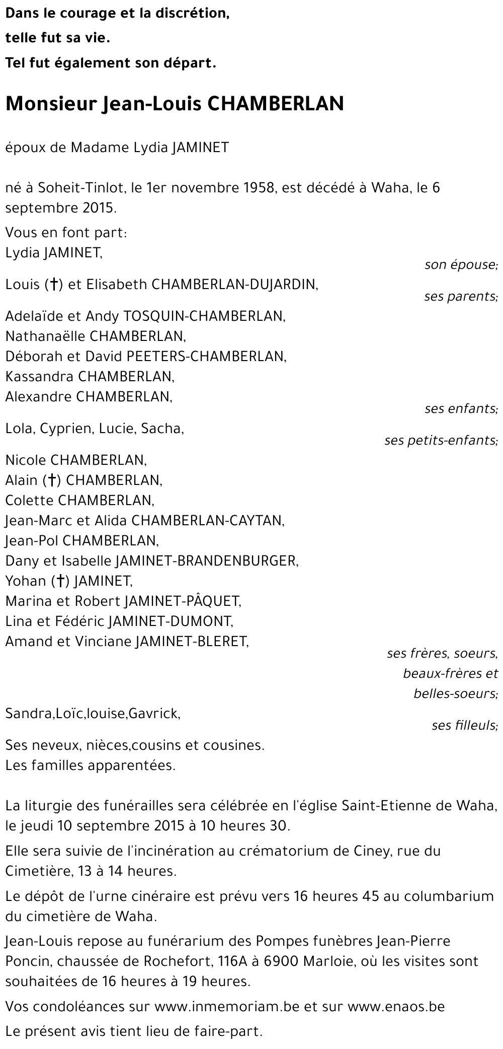 Jean-Louis CHAMBERLAN