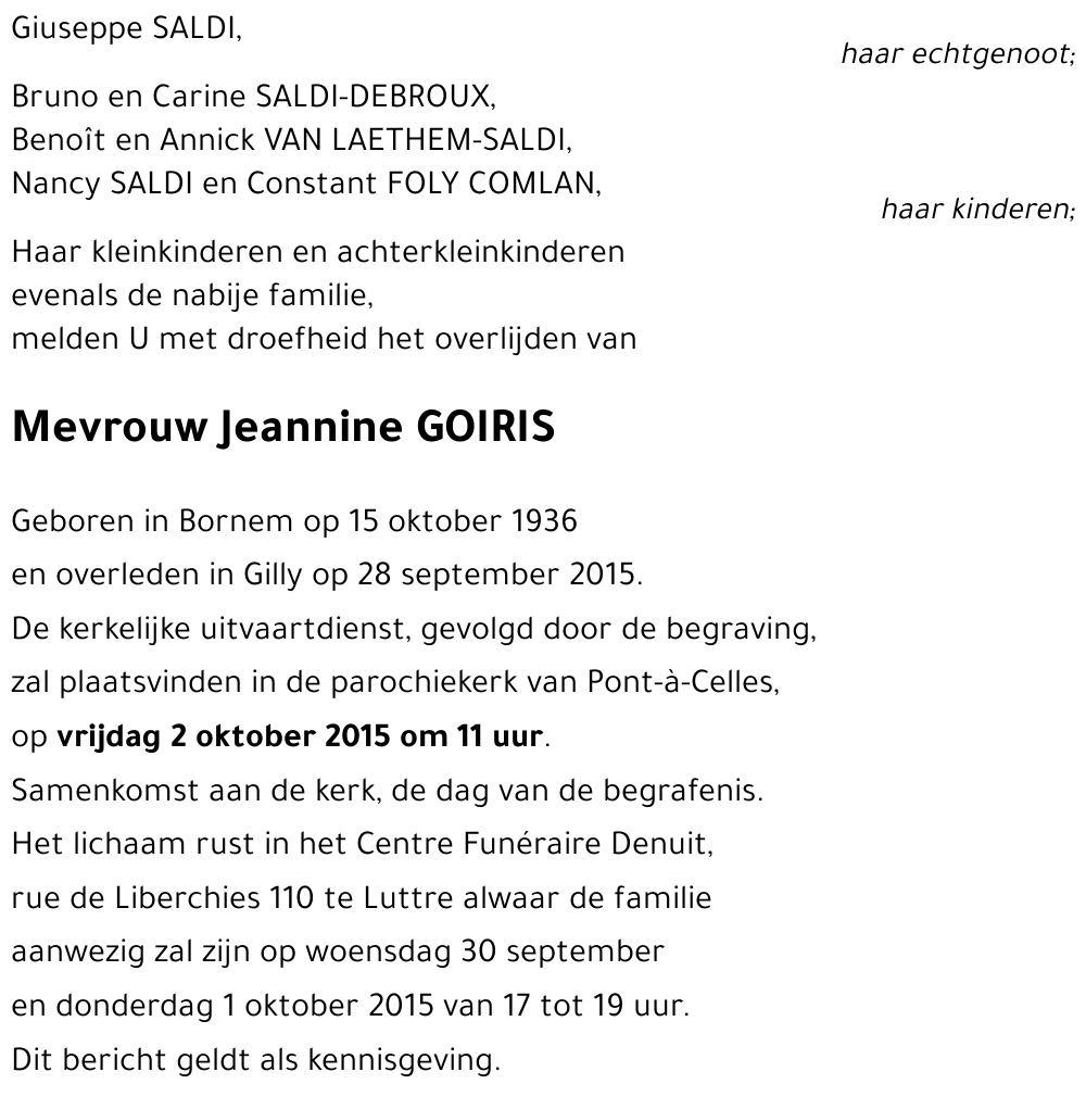 Jeannine GOIRIS