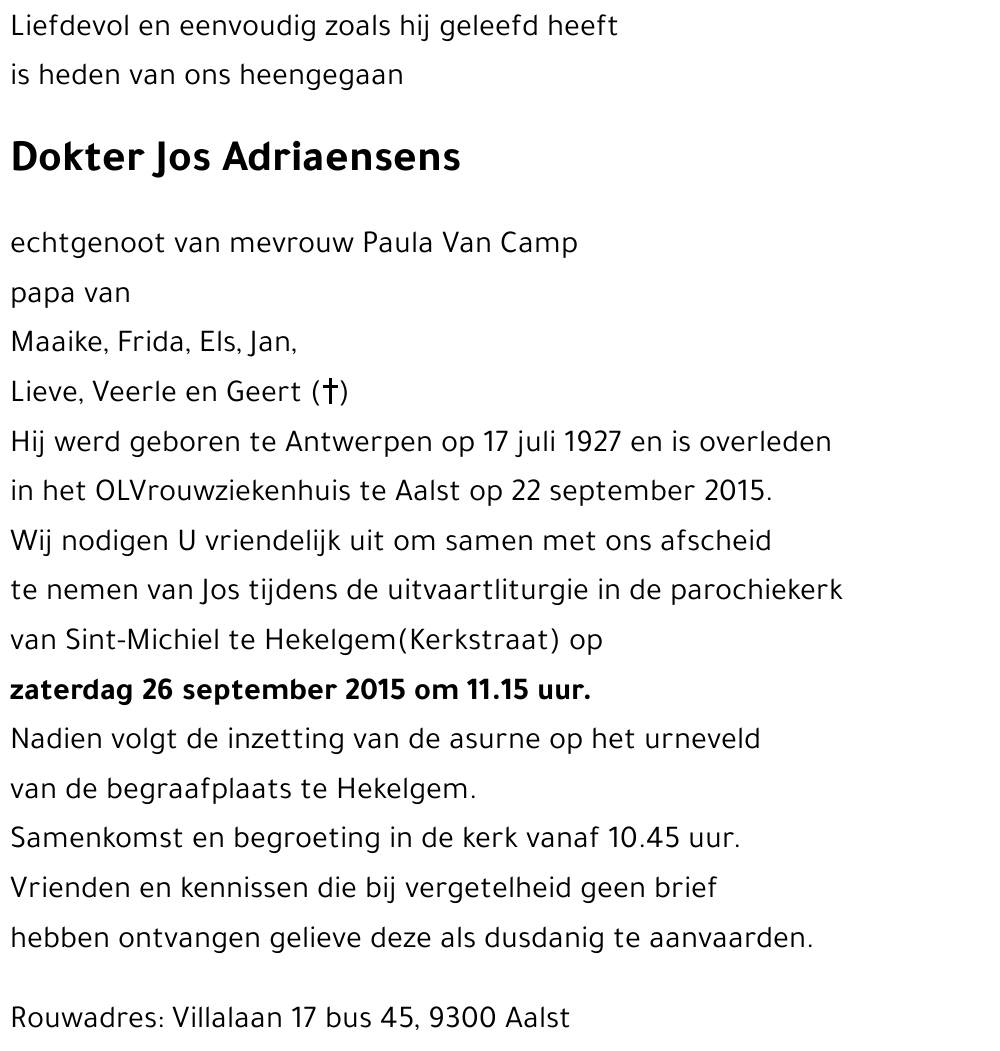 Jos Adriaensens