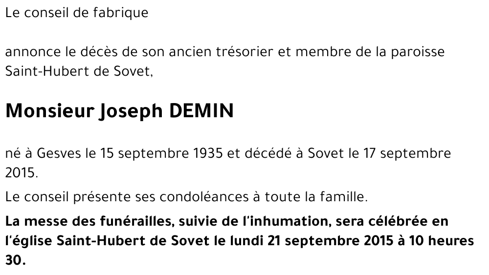 Joseph DEMIN