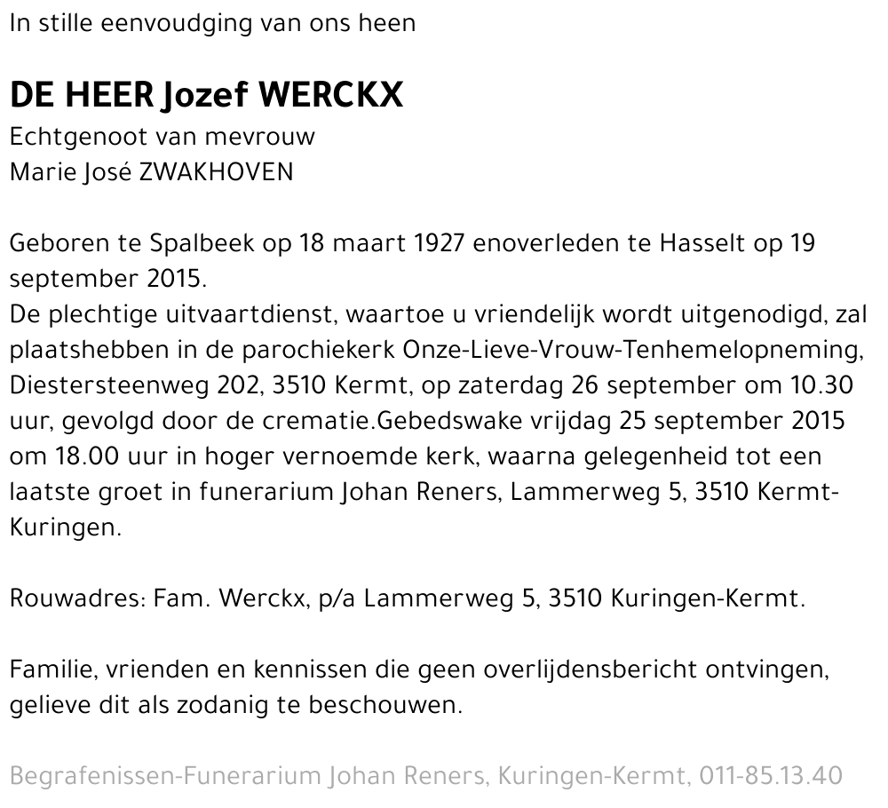 Jozef WERCKX