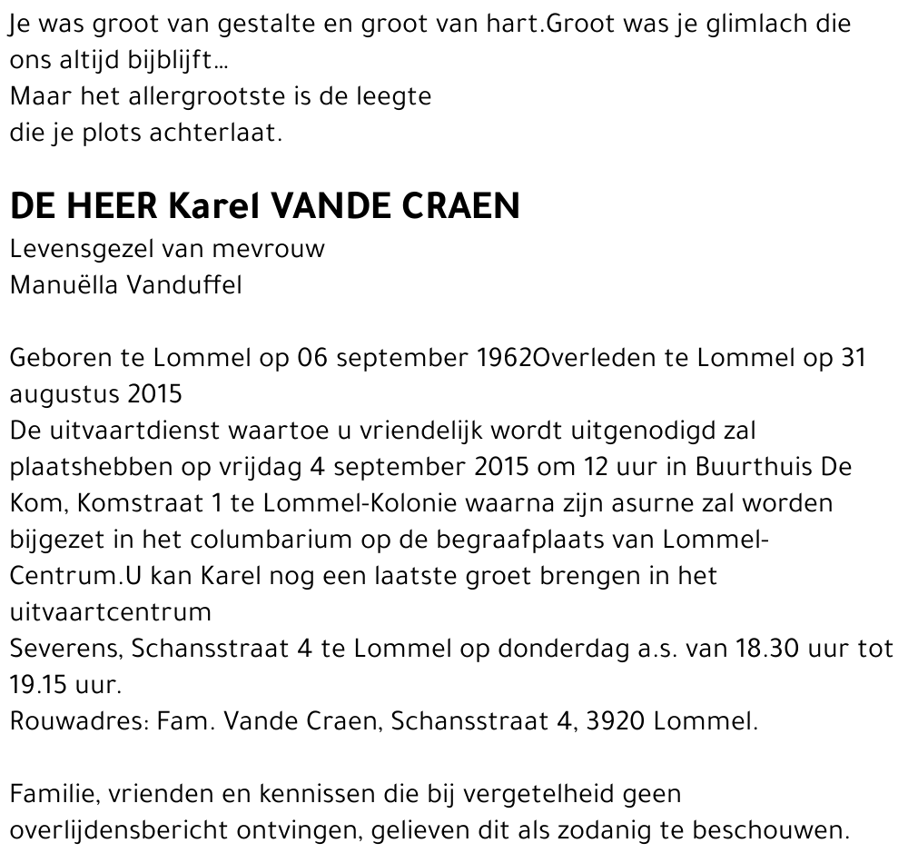 Karel Vande Craen
