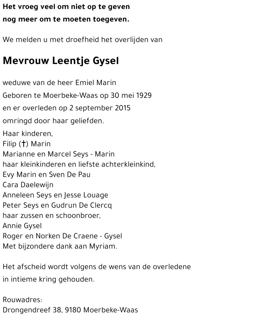 Leentje Gysel